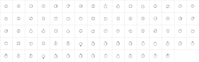 bulle de confiance Regular  glyph index