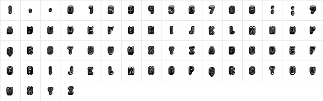 Rockefeller 3D Fancy Regular  glyph index