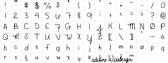 1 oh 1 Regular  glyph index