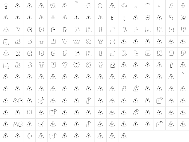 ARISE logo Regular  glyph index