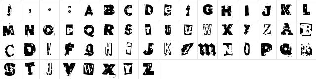 RvD_GLUED Regular  glyph index