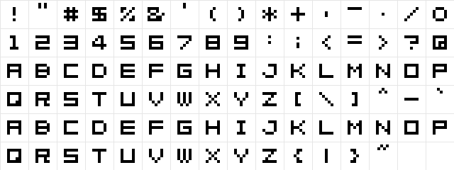 04b_08 Regular  glyph index