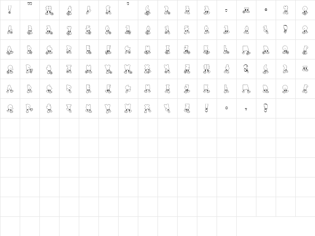 LD Soccer Regular  glyph index