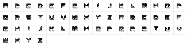 Lobby Regular  glyph index