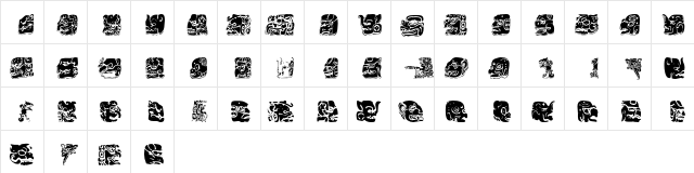 MayaSigns Regular  glyph index