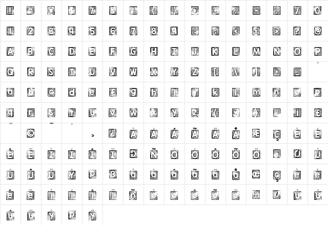 KG Thank You Stamp Regular  glyph index