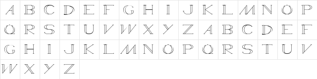 WAMED Regular  glyph index