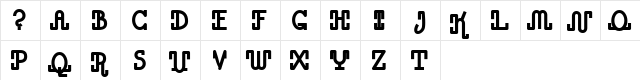 Ca&#56659&#56434 Regular  glyph index
