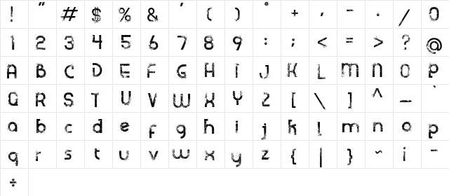 Sicupak Regular  glyph index
