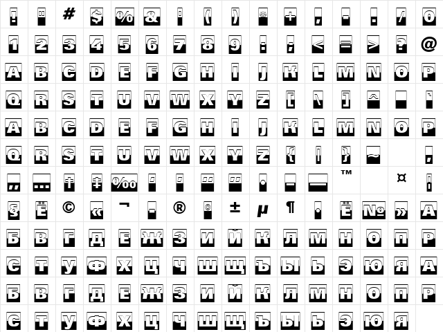 a_GroticTitulCmB&WHv Regular  glyph index