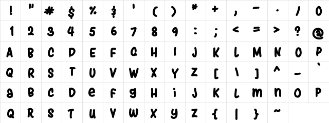 pingwing Medium  glyph index