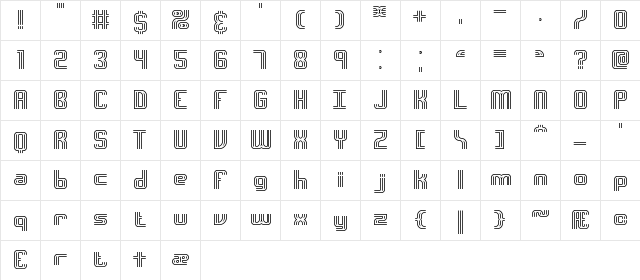 Intersect O BRK Normal  glyph index