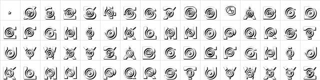 Captain America 3D Regular  glyph index