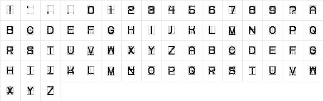 Knotty Regular  glyph index