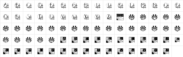 SunriseSunset Normal  glyph index