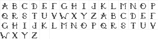 Sailor Jerry Regular  glyph index