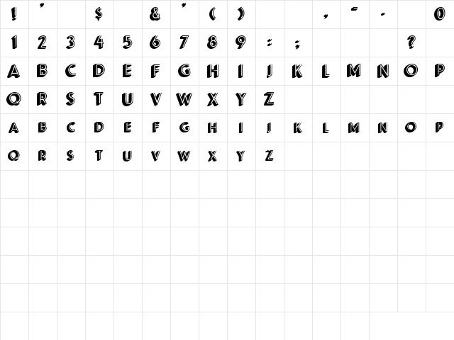 GE Khevah Caps Regular  glyph index