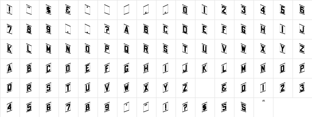 ShohlFold Normal  glyph index
