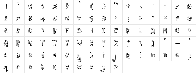 Jarzoo Kikko Regular  glyph index