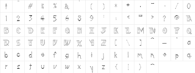PC November Regular  glyph index
