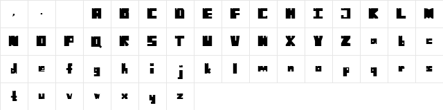 No Harmony Left Side Cut Regular  glyph index