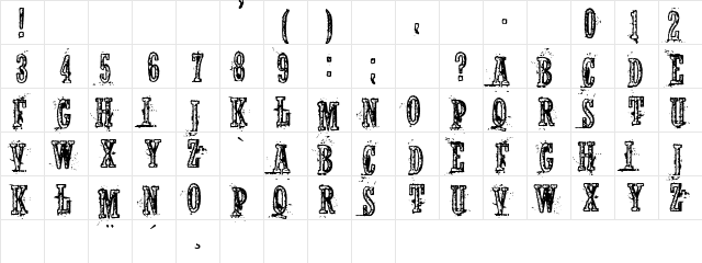 Notwell Regular  glyph index