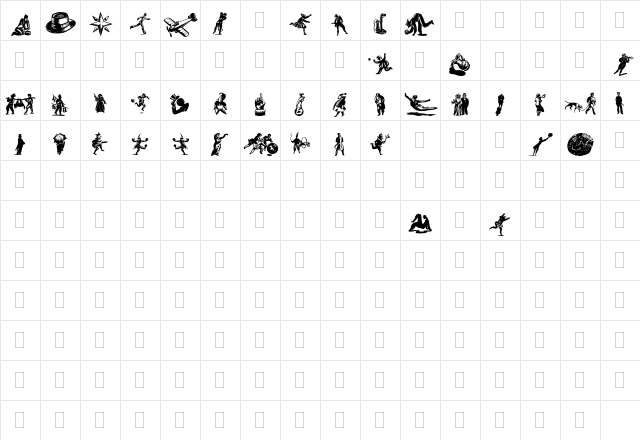DF Primitives Two Regular  glyph index