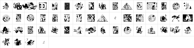 Letterly Regular  glyph index