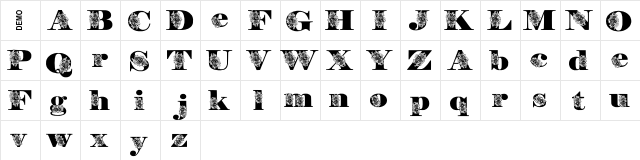 FloryAnna Demo  glyph index