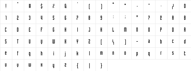 Tomorrow Wind Regular  glyph index