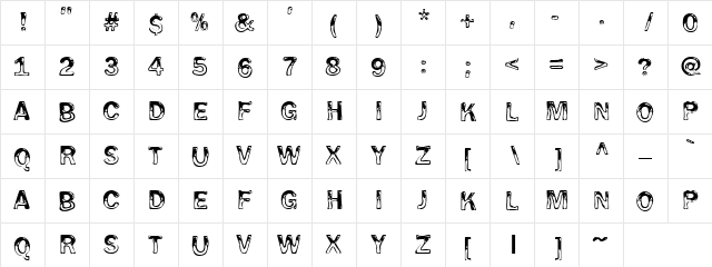 Reeks Regular  glyph index