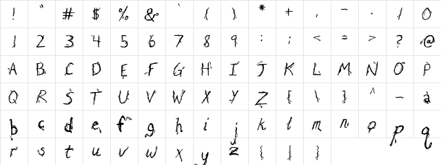 Fh_Euphoria Regular  glyph index