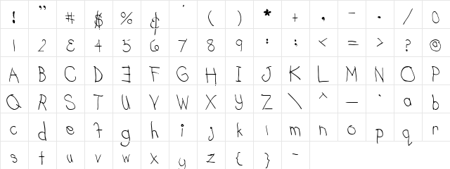Clipz Smallworld Regular  glyph index