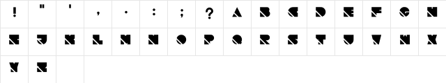 Slashed Regular  glyph index