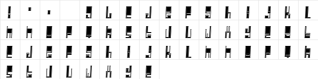 Cyberpop Regular  glyph index