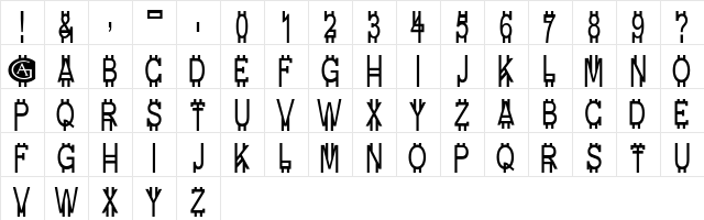 High Water Regular  glyph index