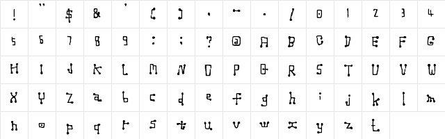 NANTEN Regular  glyph index