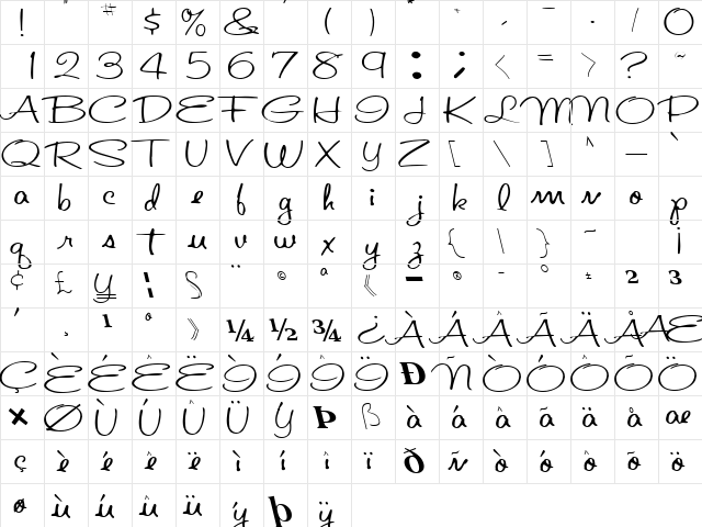 Door Regular  glyph index