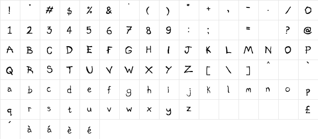Don't Mix Yer Drinks Regular  glyph index