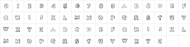 SickDream Regular  glyph index