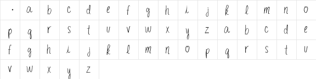 easy morning Regular  glyph index