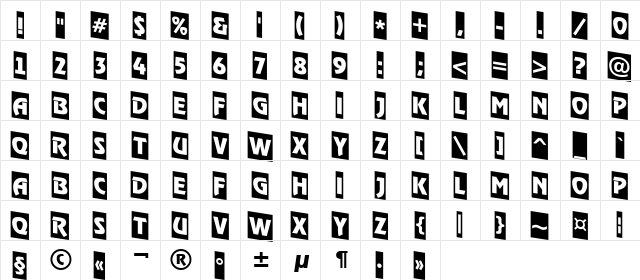 a_RewinderTitulCmDn Regular  glyph index