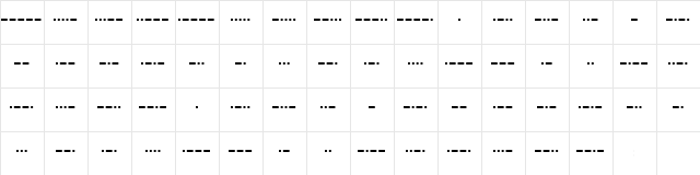 MC morse_US_Navy_Bugle_1920 Regular  glyph index