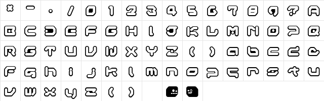 Gameboy Gamegirl Regular  glyph index
