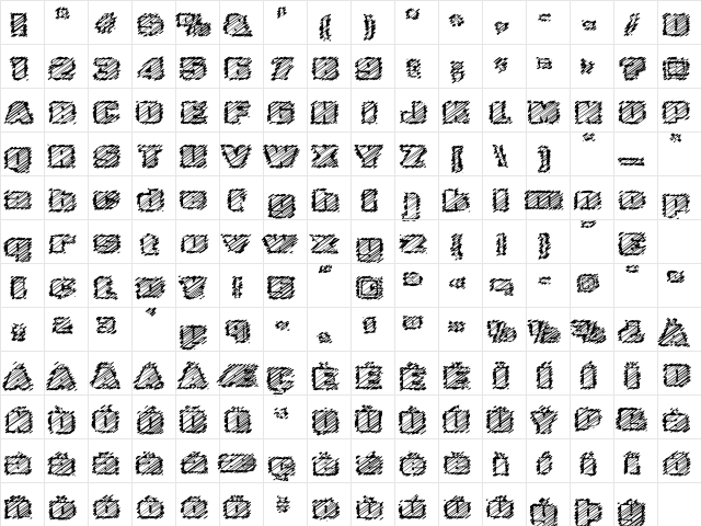 Triad 'Tracing' Regular  glyph index
