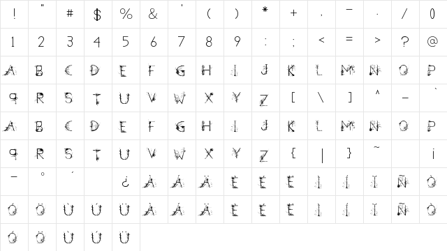A new Heard Decorative Italic  glyph index