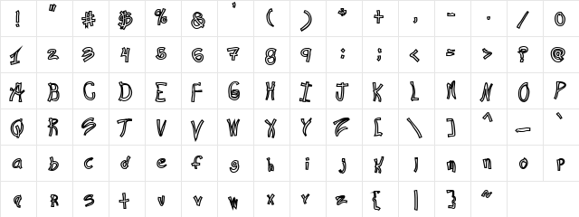 Ra's Hand Hollow Regular  glyph index