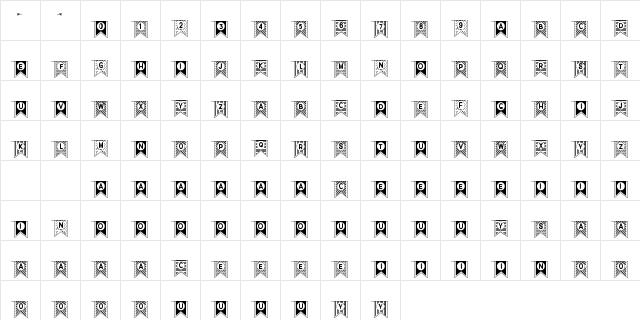 Cufis Decor Regular  glyph index