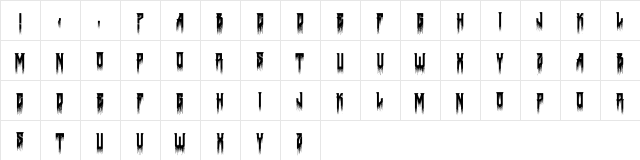 Death to Metal Regular  glyph index