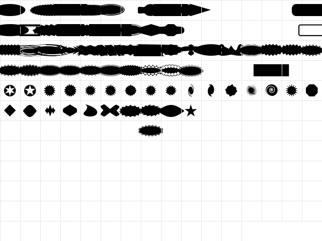 ButtonButton Regular  glyph index